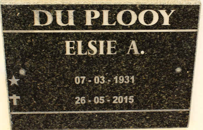 PLOOY Elsie A., du 1931-2015