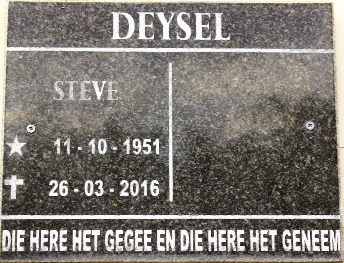 DEYSEL Steve 1951-2016