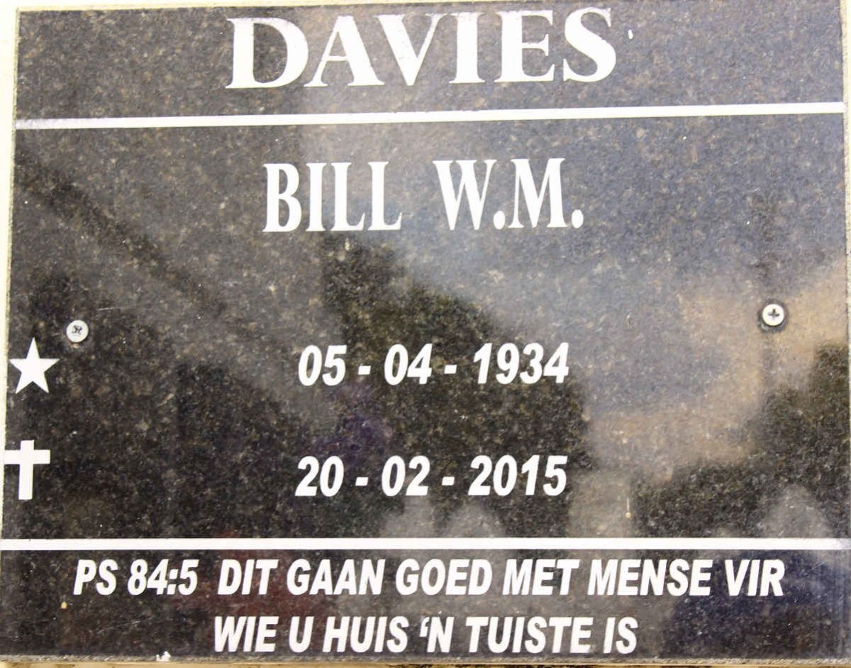 DAVIES Bill W.M. 1934-2015