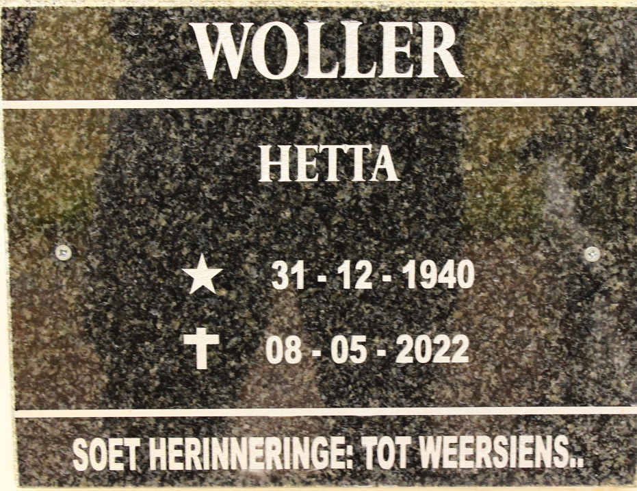 WOLLER Hetta 1940-2022