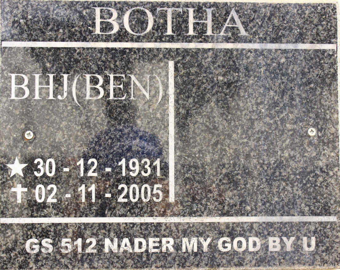 BOTHA B.H.J. 1931-2005