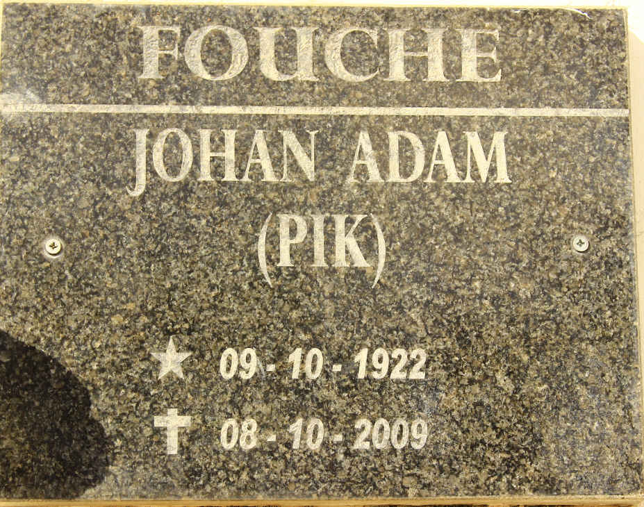 FOUCHE Johan Adam 1922-2009