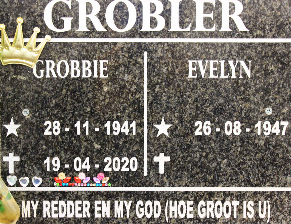 GROBLER Grobbie 1941-2020 &amp; Evelyn 1947-