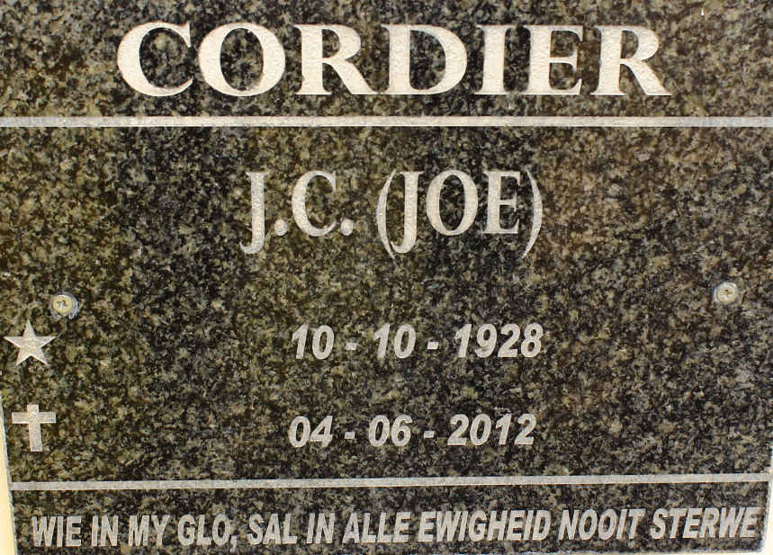 CORDIER J.C. 1928-2012