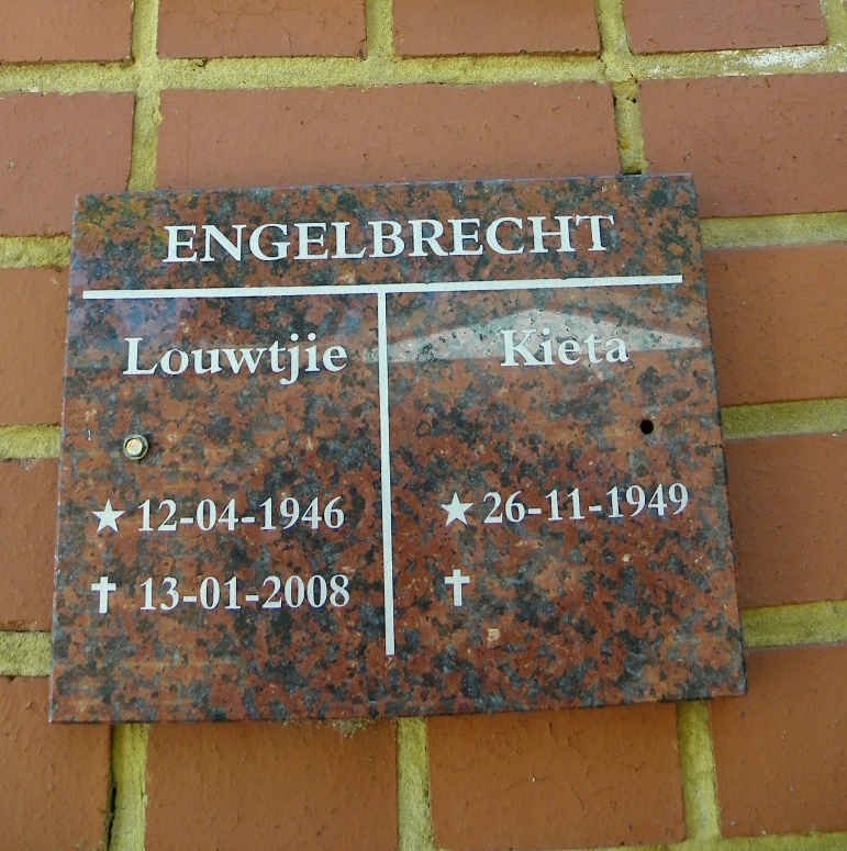 ENGELBRECHT Louwtjie 1946-2008 &amp; Kieta 1949-