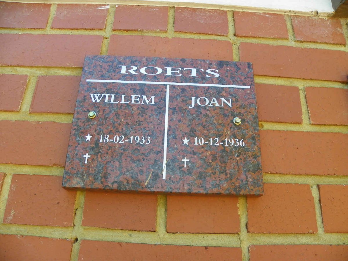 ROETS Willem 1933- &amp; Joan 1936-