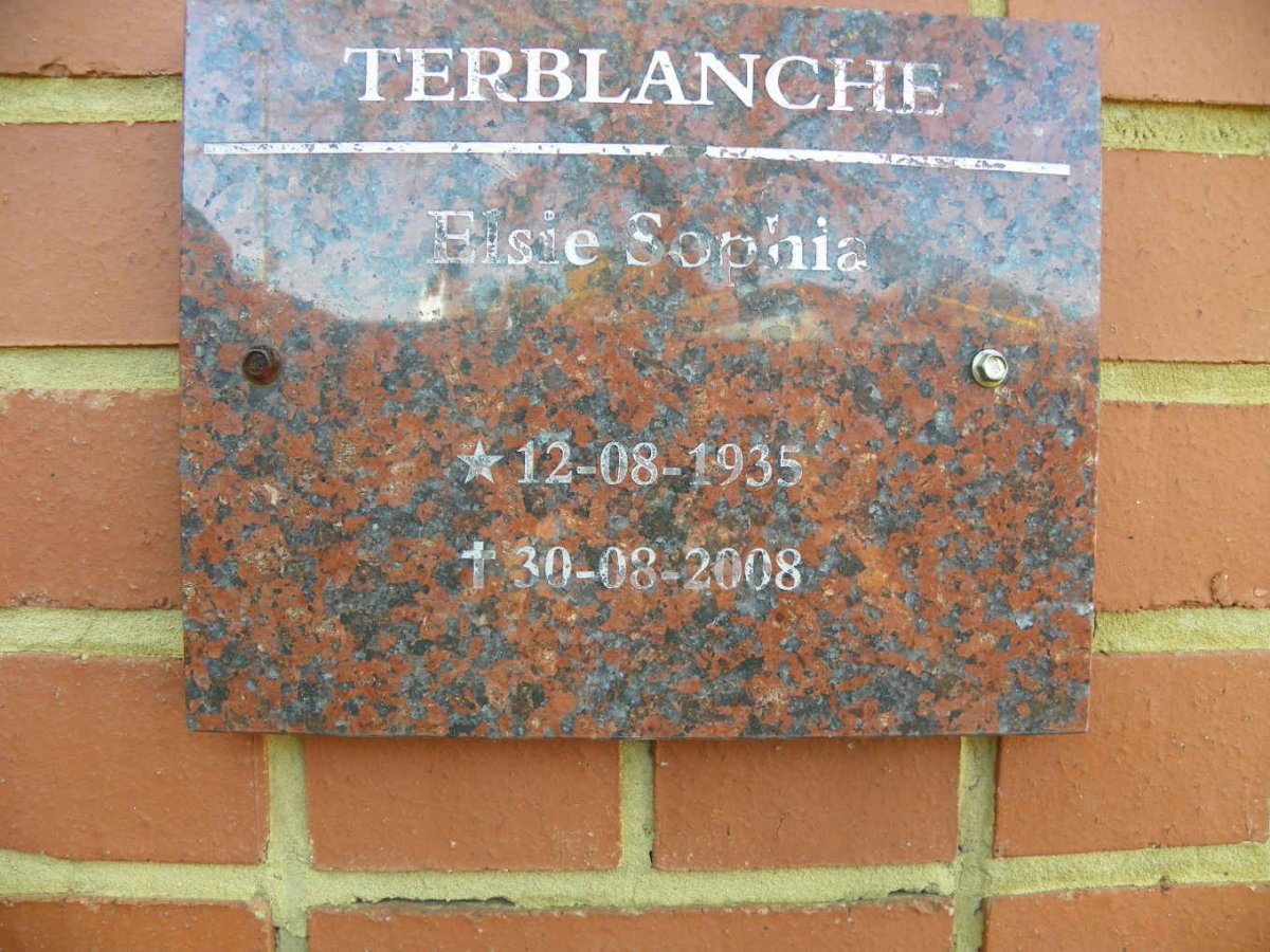 TERBLANCHE Elsie Sophia 1935-2008