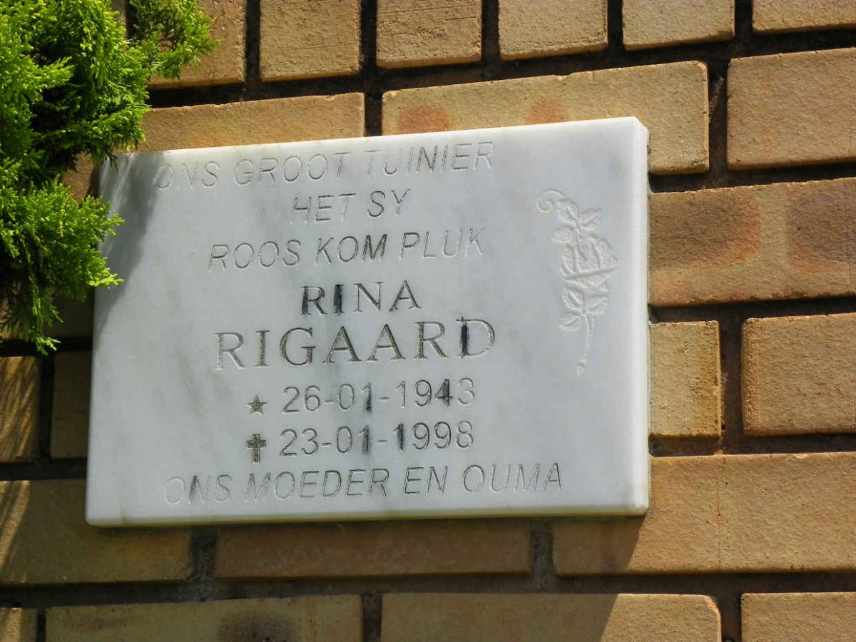 RIGAARD Rina 1943-1998