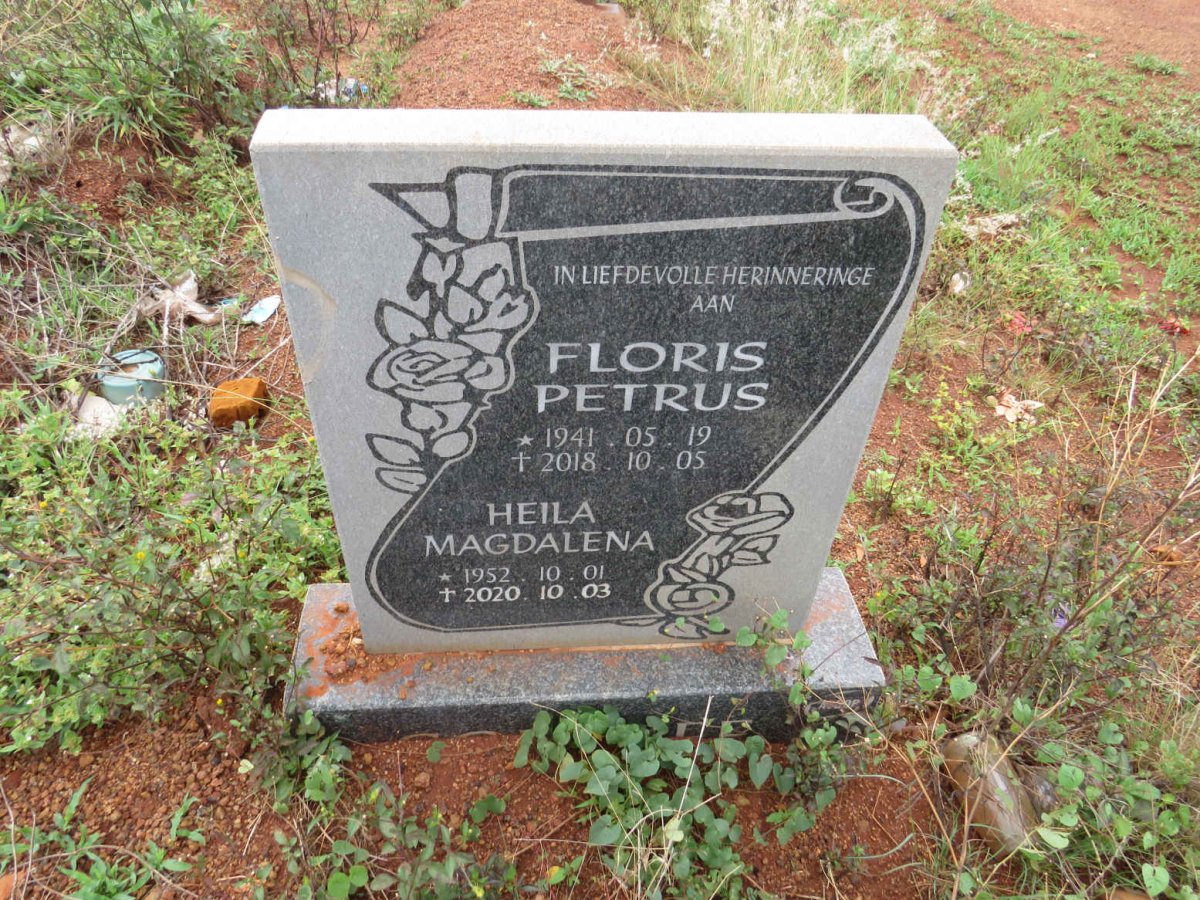 ? Floris Petrus 1941-2018 :: ? Heila Magdalena 1952-2020