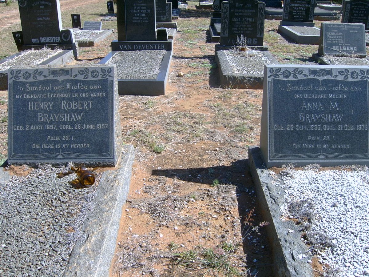 BRAYSHAW Henry Robert 1897-1957 &amp; Anna M. 1855-1976