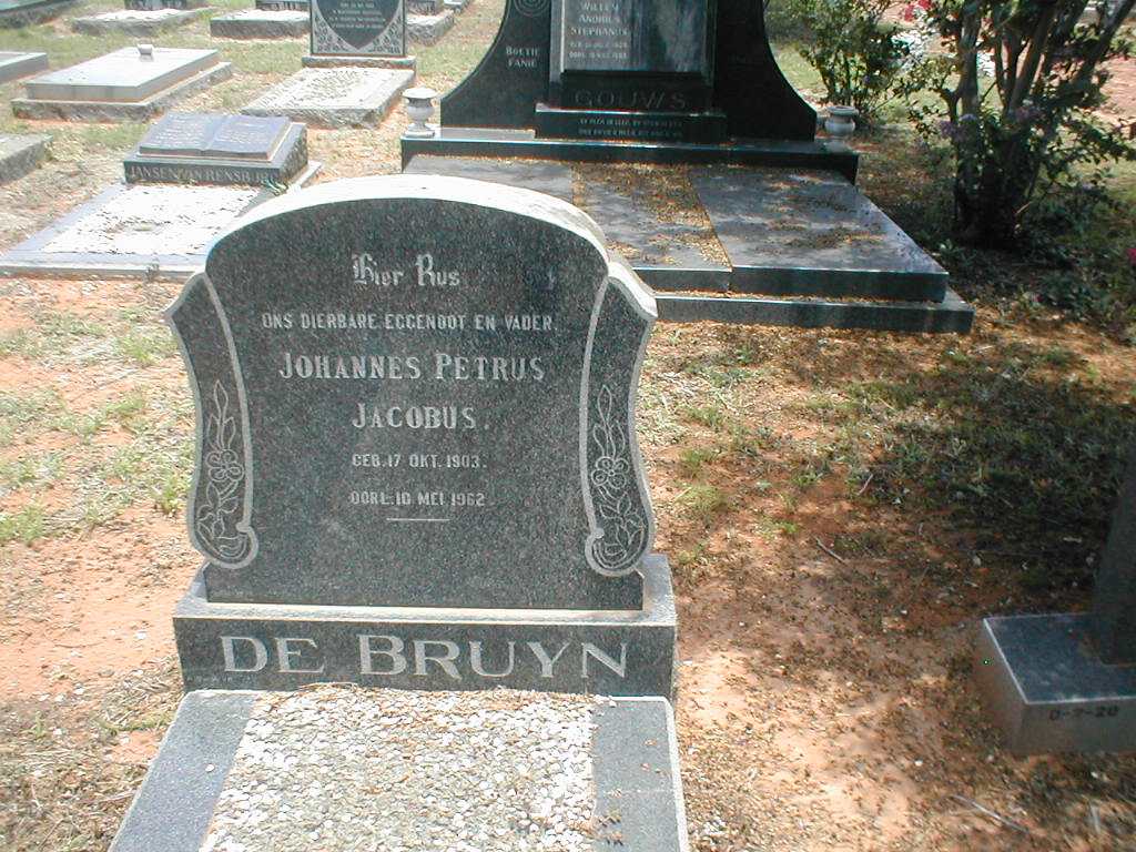 BRUYN Johannes Petrus Jacobus, de 1903-1962