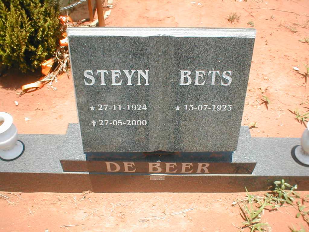 BEER Steyn, de 1924-2000 &amp; Bets 1923-