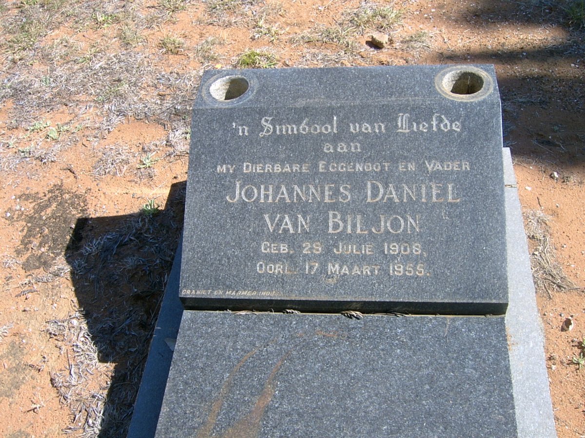 BILJON Johannes Daniel, van 1908-1955