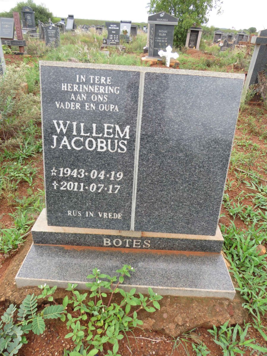 BOTES Willem Jacobus 1943-2011