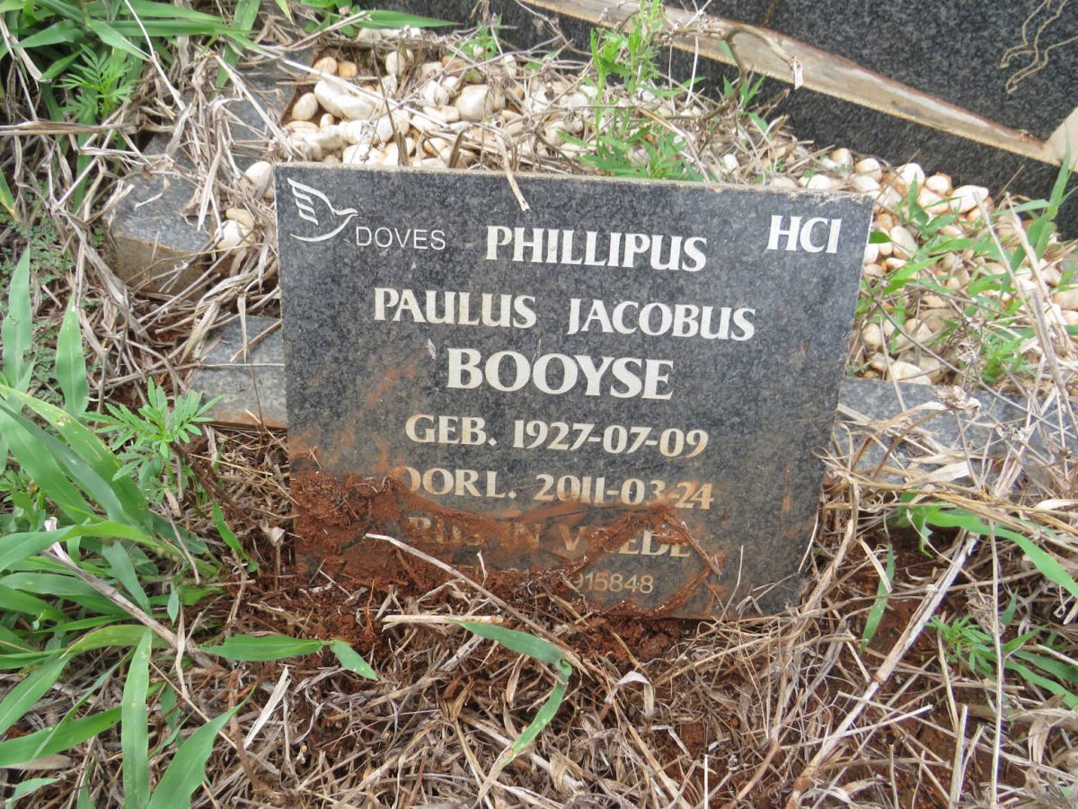 BOOYSE Phillipus Paulus Jacobus 1927-2011