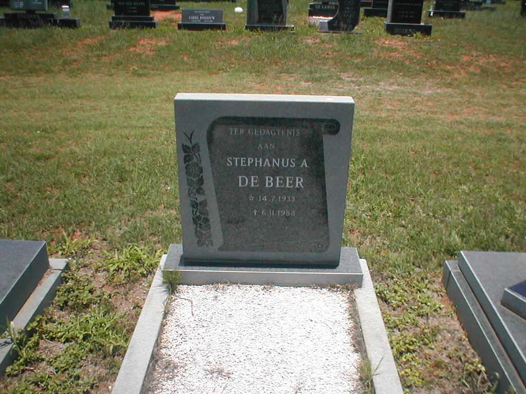 BEER Stephanus A., de 1939-1988