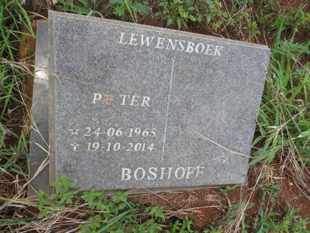 BOSHOFF Pieter 1965-2014