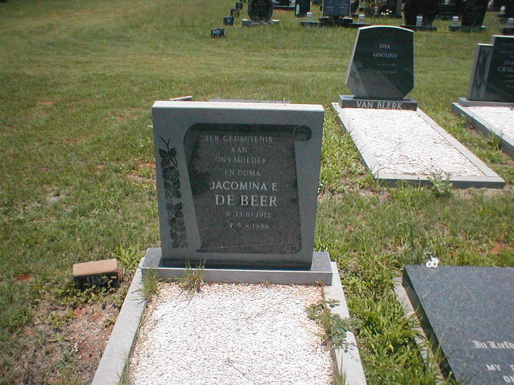 BEER Jacomina E., de 1913-1988