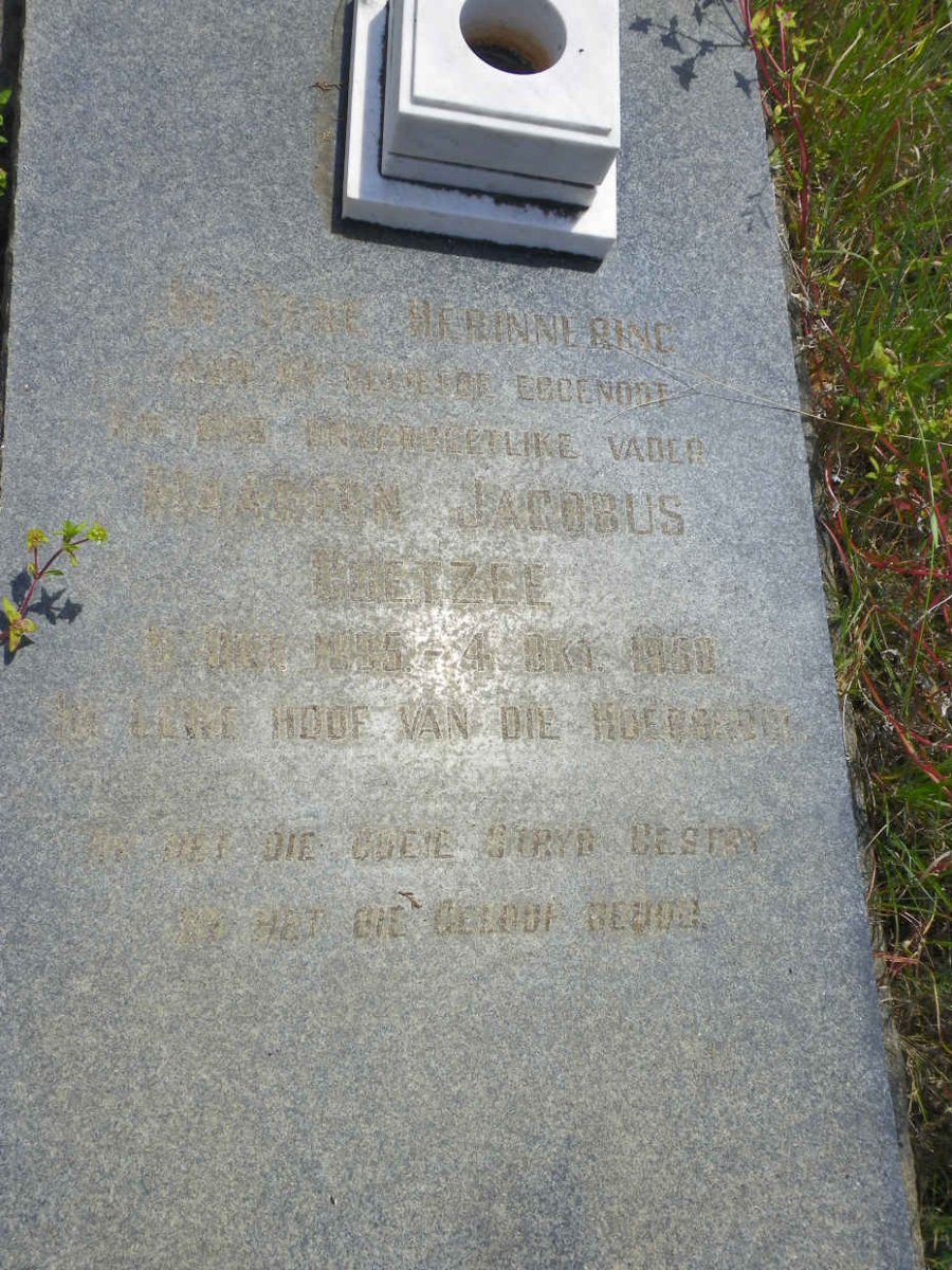 COETZEE Maarten Jacobus 1895-1950