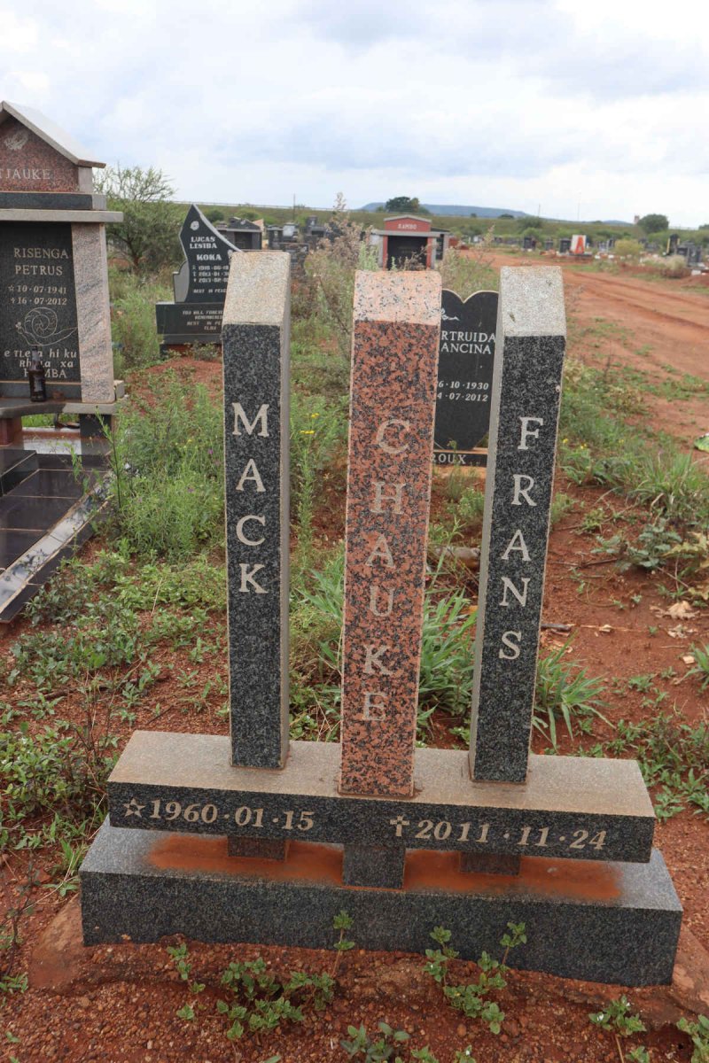 CHAUKE Mack Frans 1960-2011