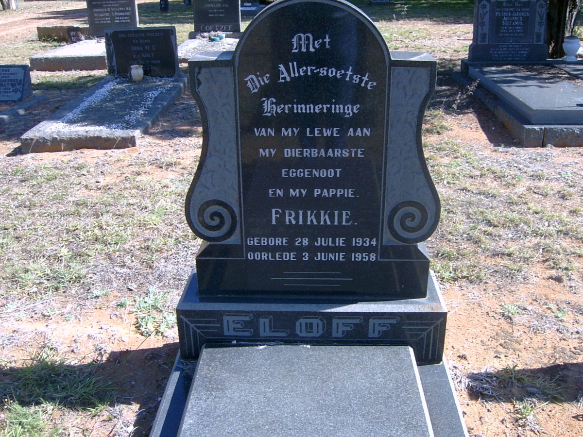 ELOFF Frikkie 1934-1958
