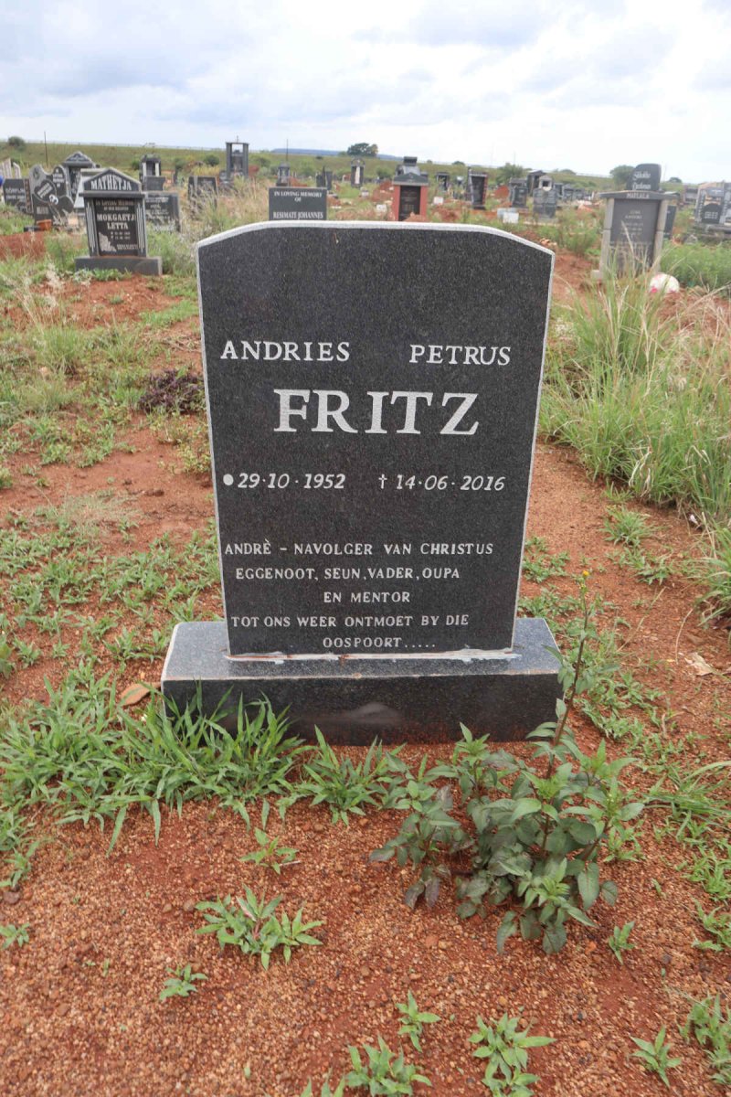FRITZ Andries Petrus 1952-2016