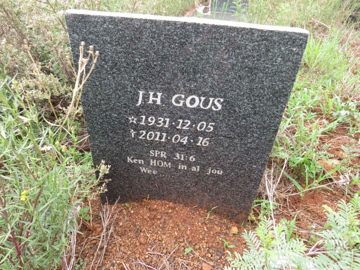 GOUS J.H. 1931-2011