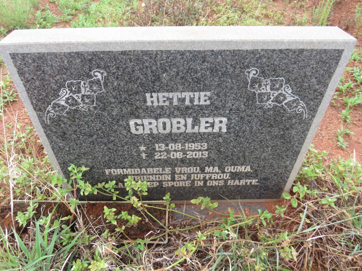 GROBLER Hettie 1953-2013