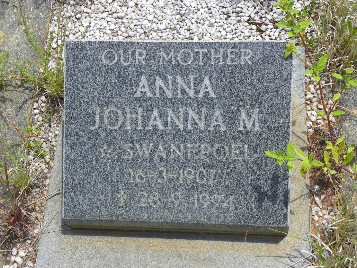 GUNNING Frederick Douglas 1900-1966 &amp; Anna Johanna M. SWANEPOEL 1907-1994:: GUNNING Freda Doreen 1943-1989
