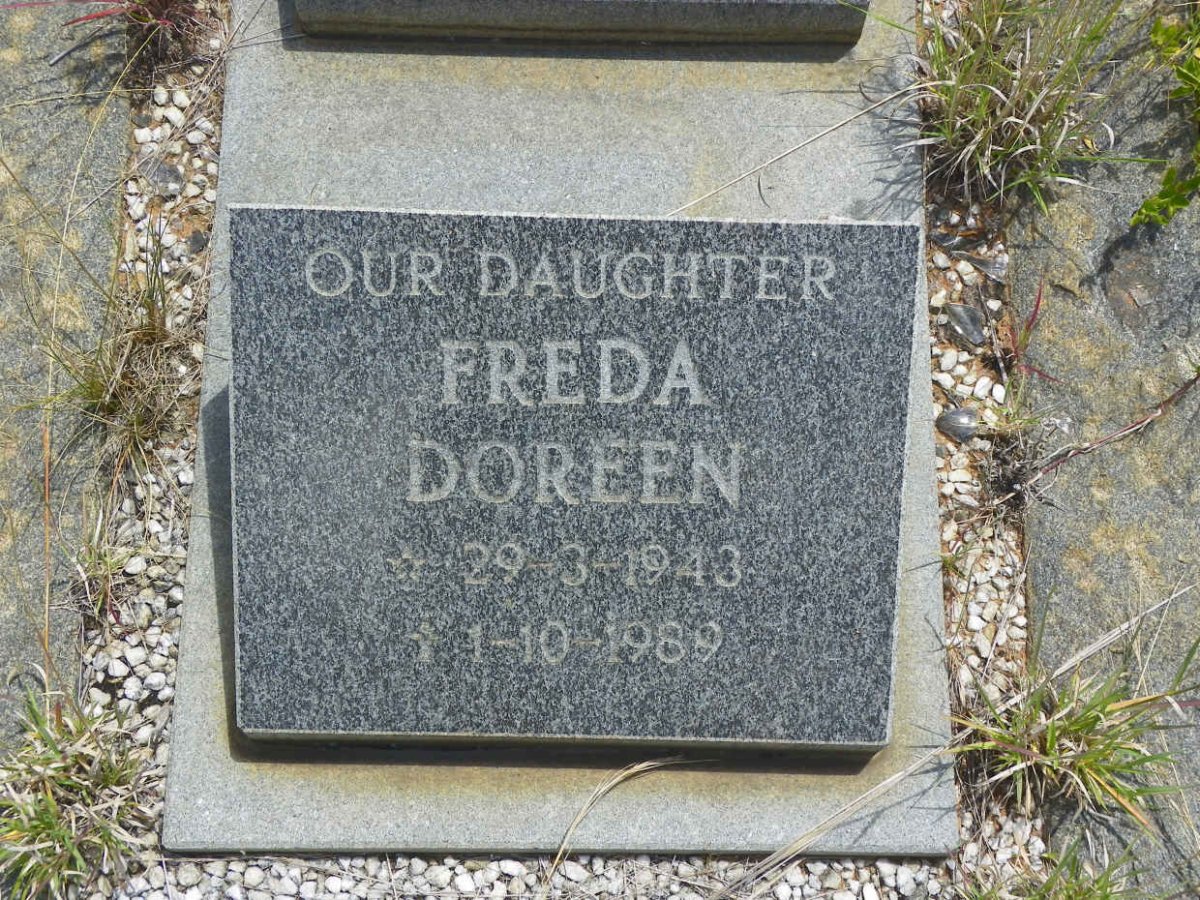 GUNNING Frederick Douglas 1900-1966 &amp; Anna Johanna M. SWANEPOEL 1907-1994:: GUNNING Freda Doreen 1943-1989