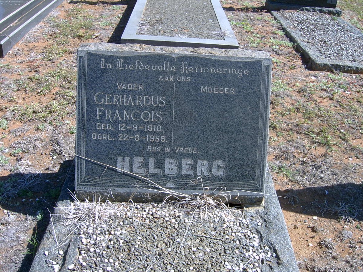 HELBERG Gerhardus Francois 1910-1959