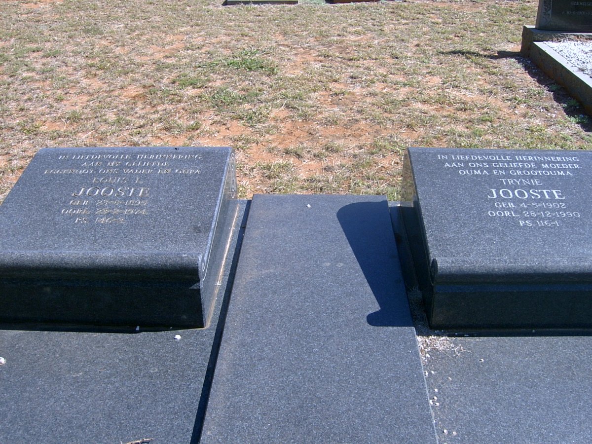 JOOSTE Louis L. 1???-1974 &amp; Trynie 1902-1990