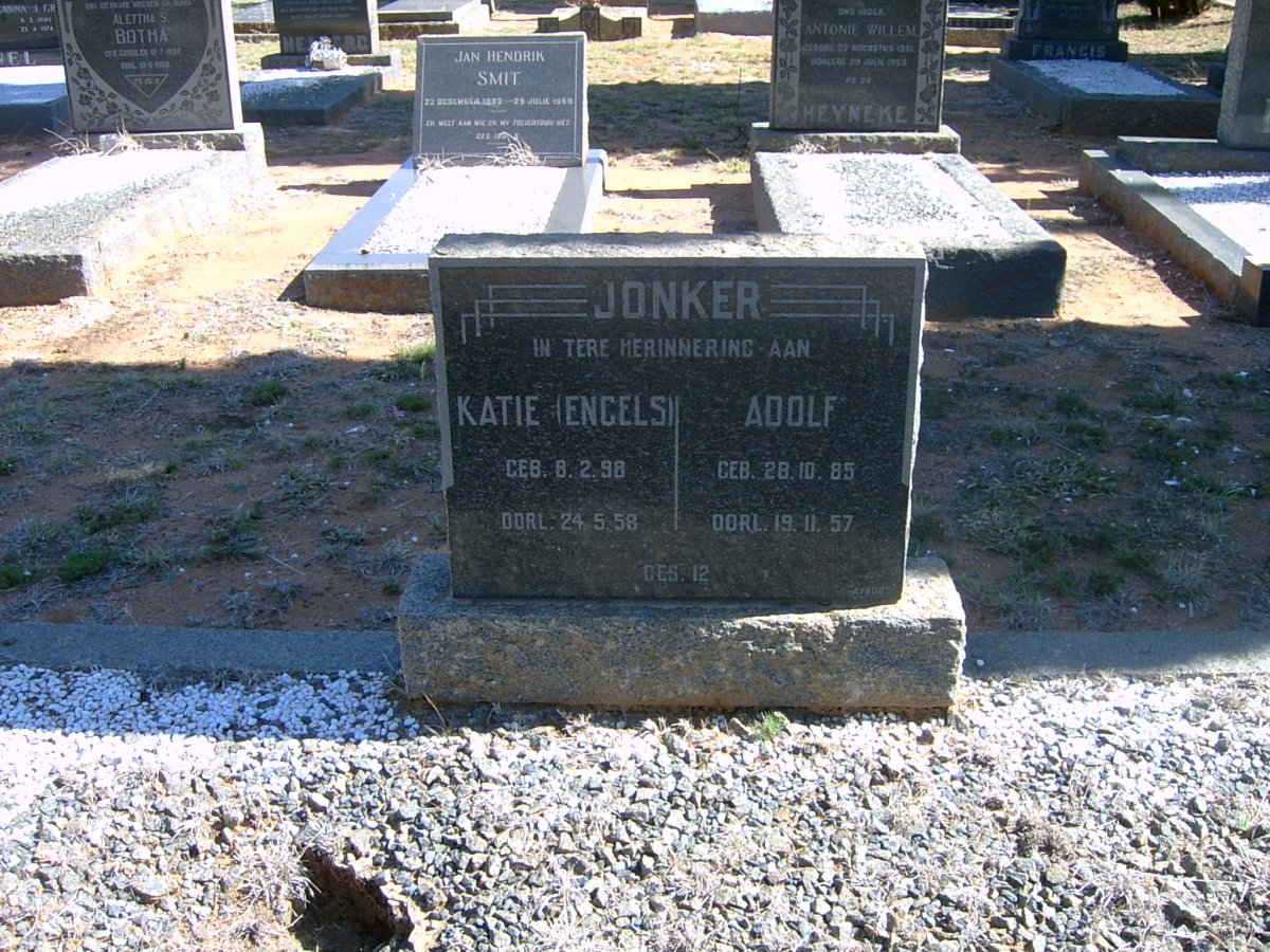 JONKER Adolf 1885-1957 &amp; Katie ENGELS 1898-1958