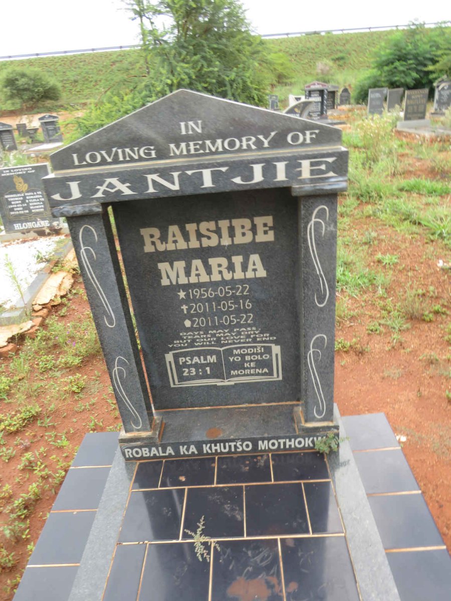JANTJIE Raisibe Maria 1956-2011