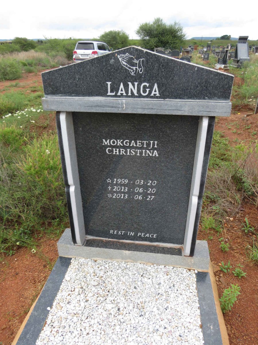 LANGA Mokgaetji Christina 1959-2013