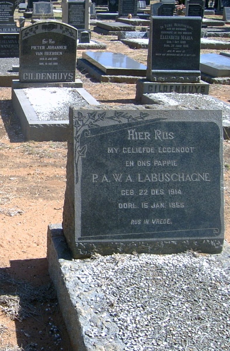 LABUSCHAGNE P.A.W.A. 1914-1955