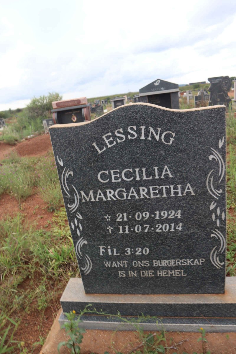LESSING Cecilia Margaretha 1924-2014