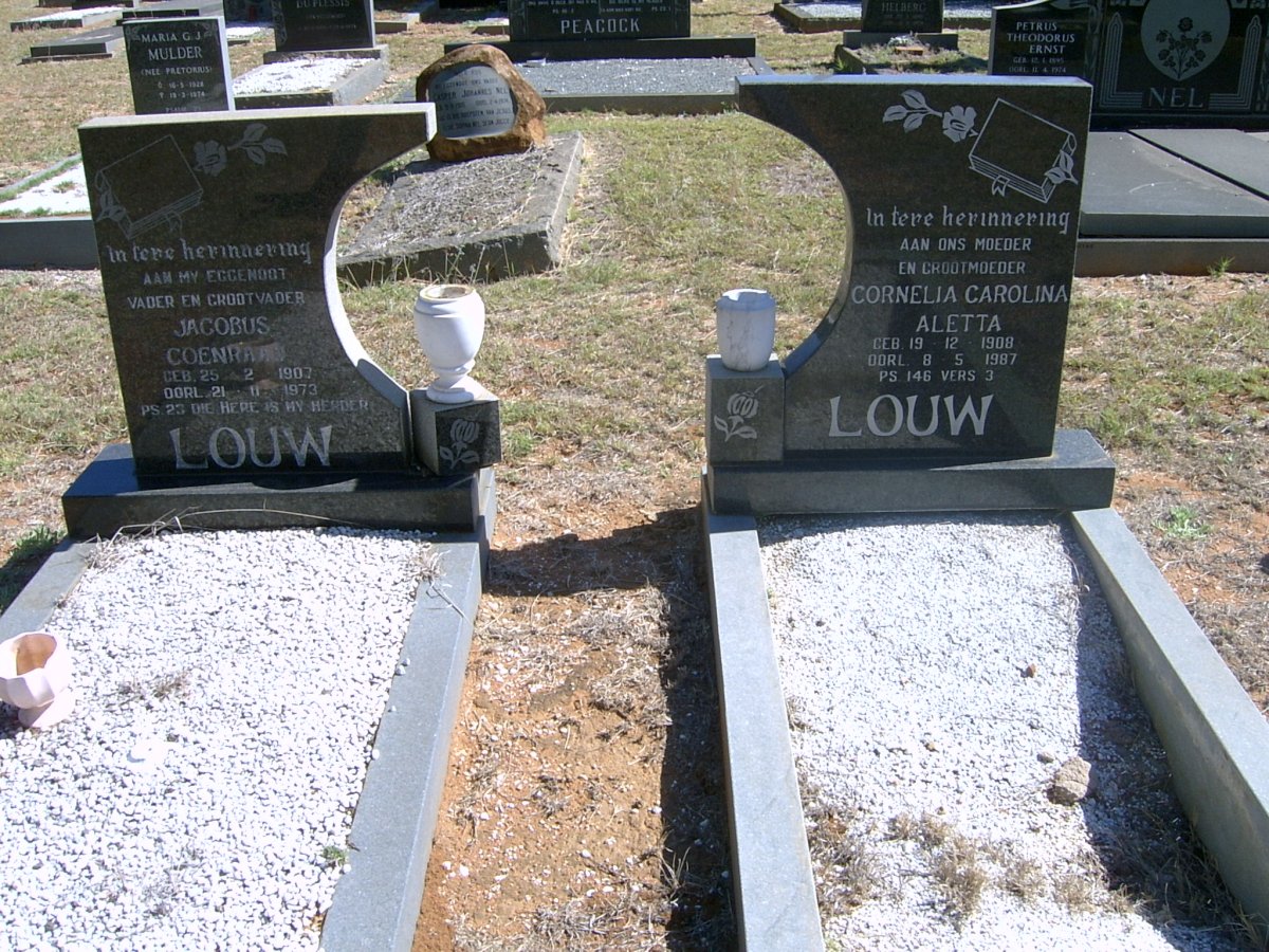 LOUW Jacobus Coenraad 1907-1973 &amp; Cornelia Carolina Aletta LOUW 1908-1987