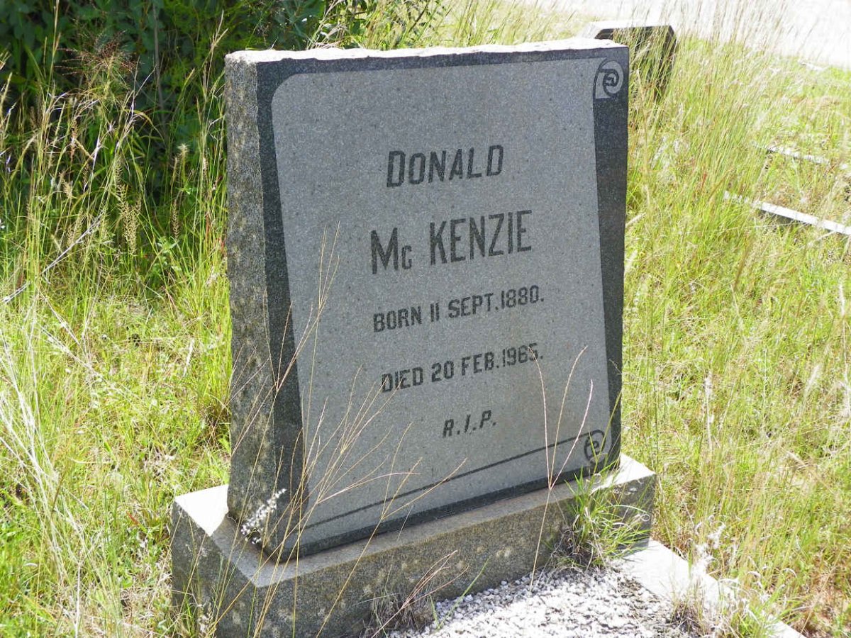 McKENZIE Donald 1880-1965
