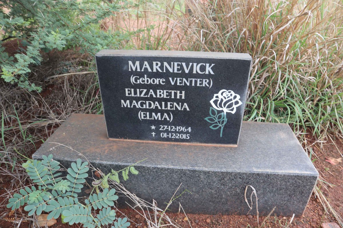 MARNEVICK Elizabeth Magdalena nee VENTER 1964-2015