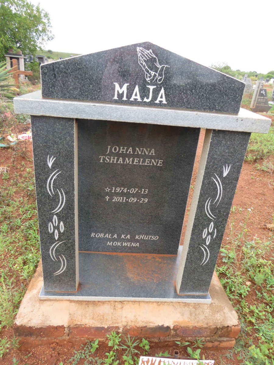 MAJA Johanna Tshamelene 1974-2011