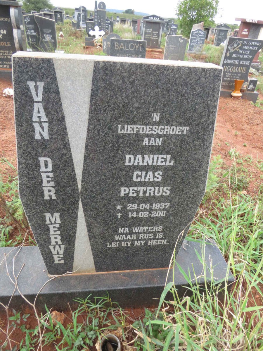 MERWE Daniel Cias Petrus, van der 1937-2011