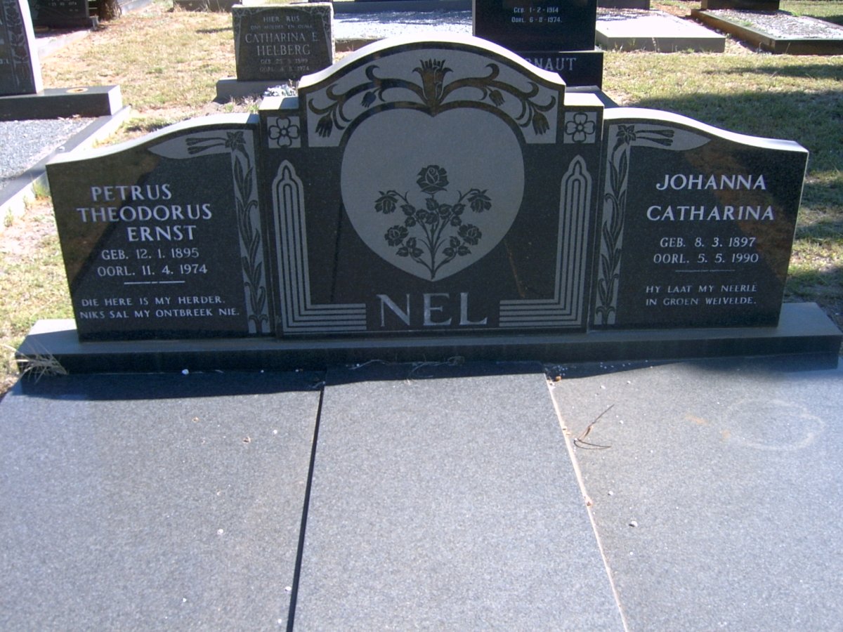 NEL Petrus Theodorus Ernst 1895-1974 &amp; Johanna Catharina 1897-1990
