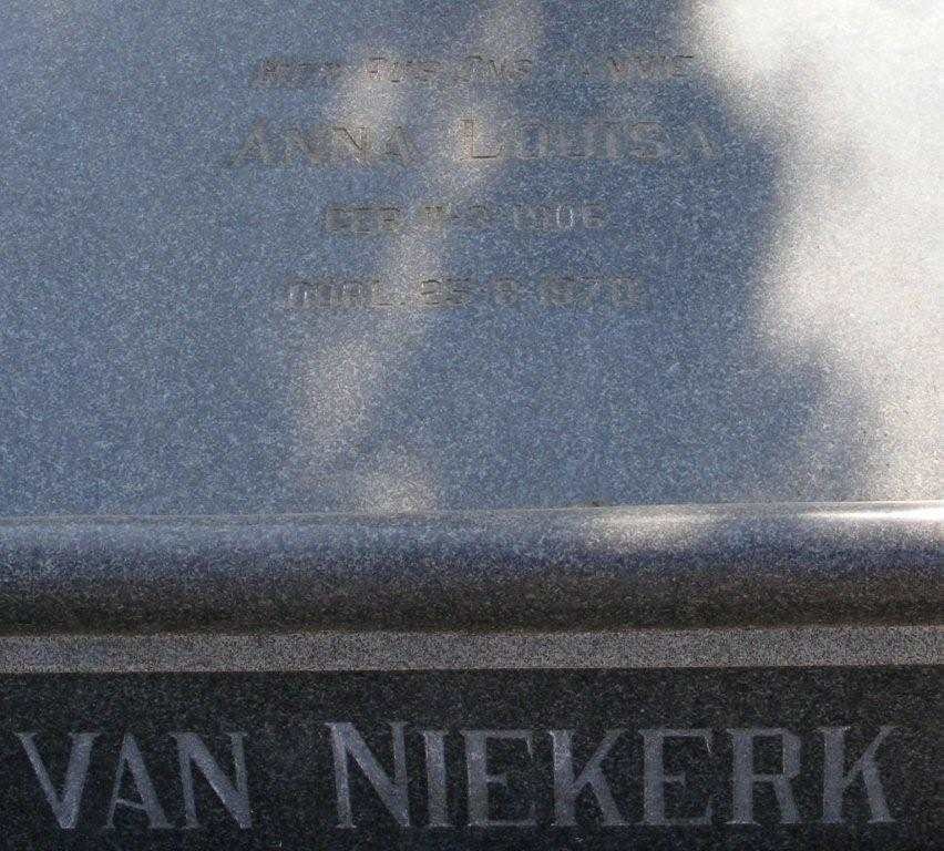 NIEKERK Anna Louisa, van 1906-1970