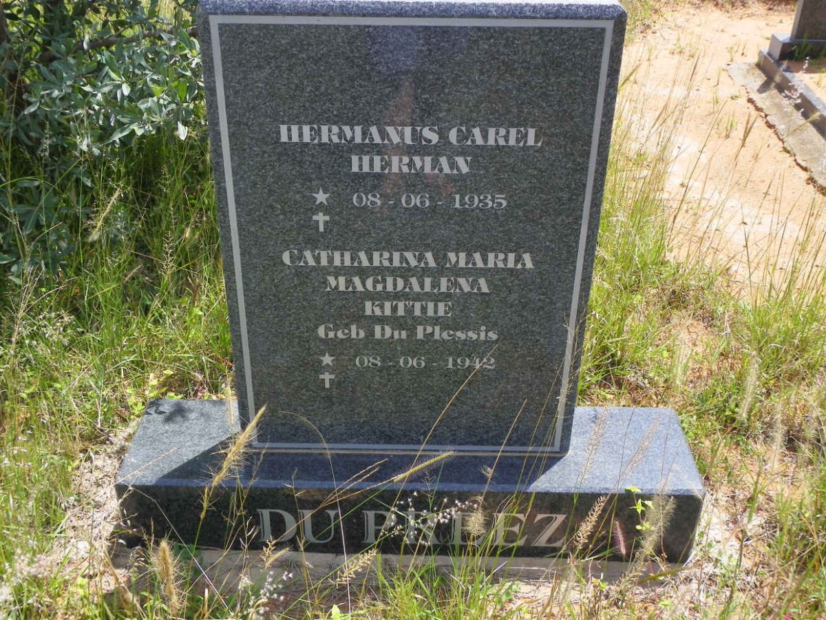 PREEZ Hermanus Carel Herman, du 1935- &amp; Catharina Maria Magdalena Kittie DU PLESSIS 1942-