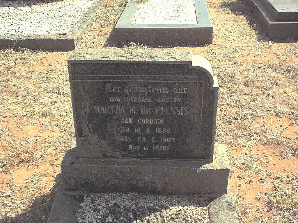 PLESSIS Martha M., du nee CORDIER 1896-1963