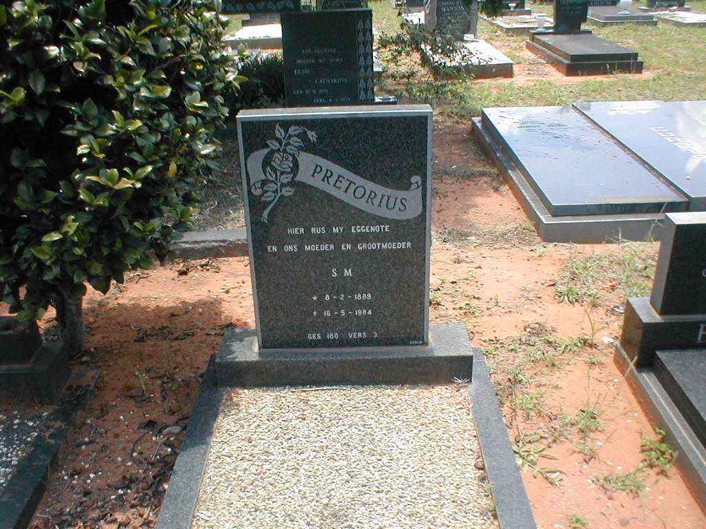 PRETORIUS S.M. 1889-1984