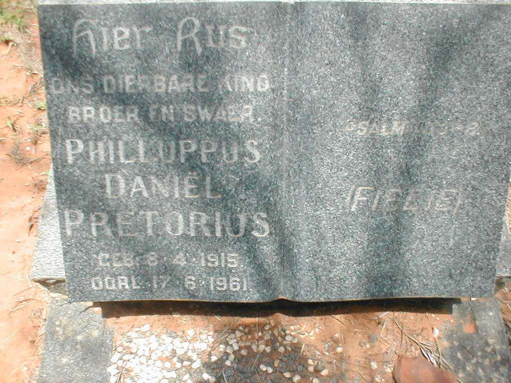 PRETORIUS Philluppus Daniel 1915-1961
