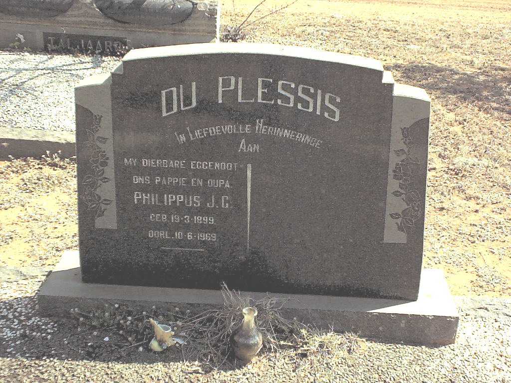 PLESSIS Philippus J.G., du 1899-1969