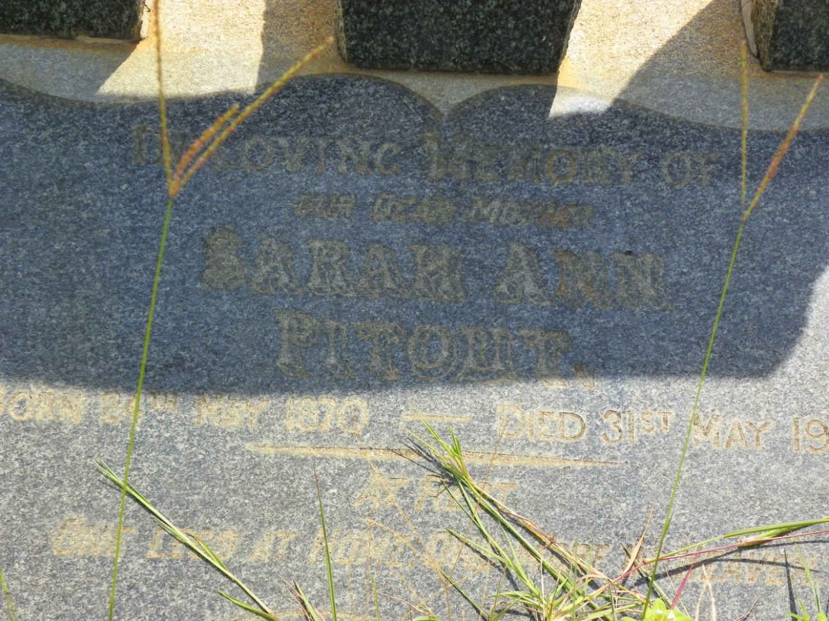 PITOUT Sarah Ann 1870-1950